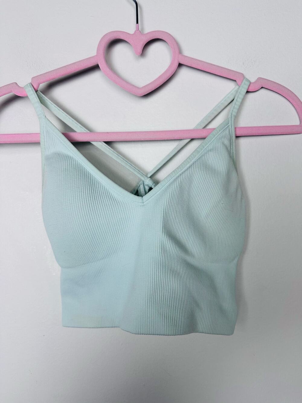 DSG Dicks Sporting Goods Mint Blue Padded Workout Bra Size Small